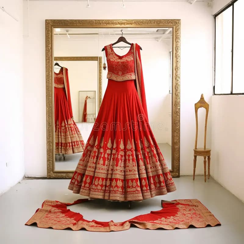 Handcrafted Zardozi Designer Lehenga