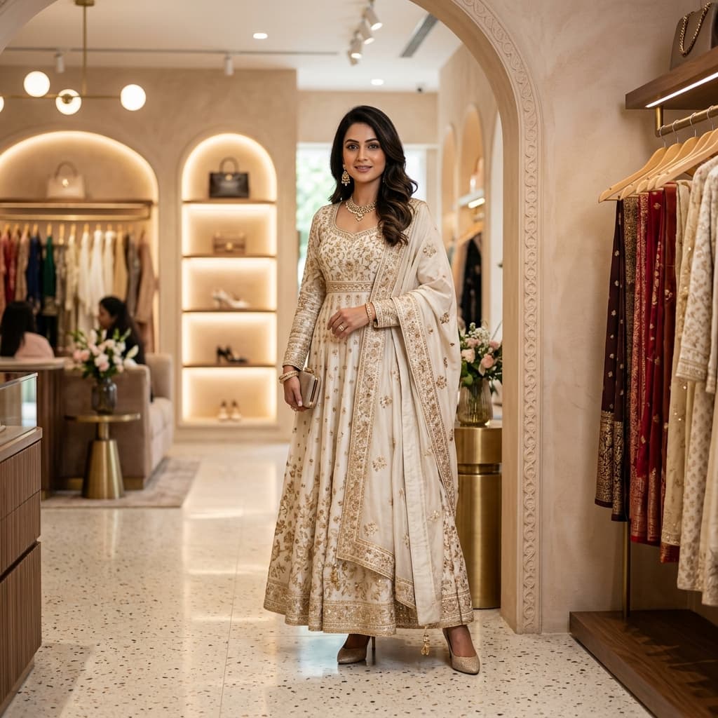 Bespoke Jamdani Floral Sheer Net Saree