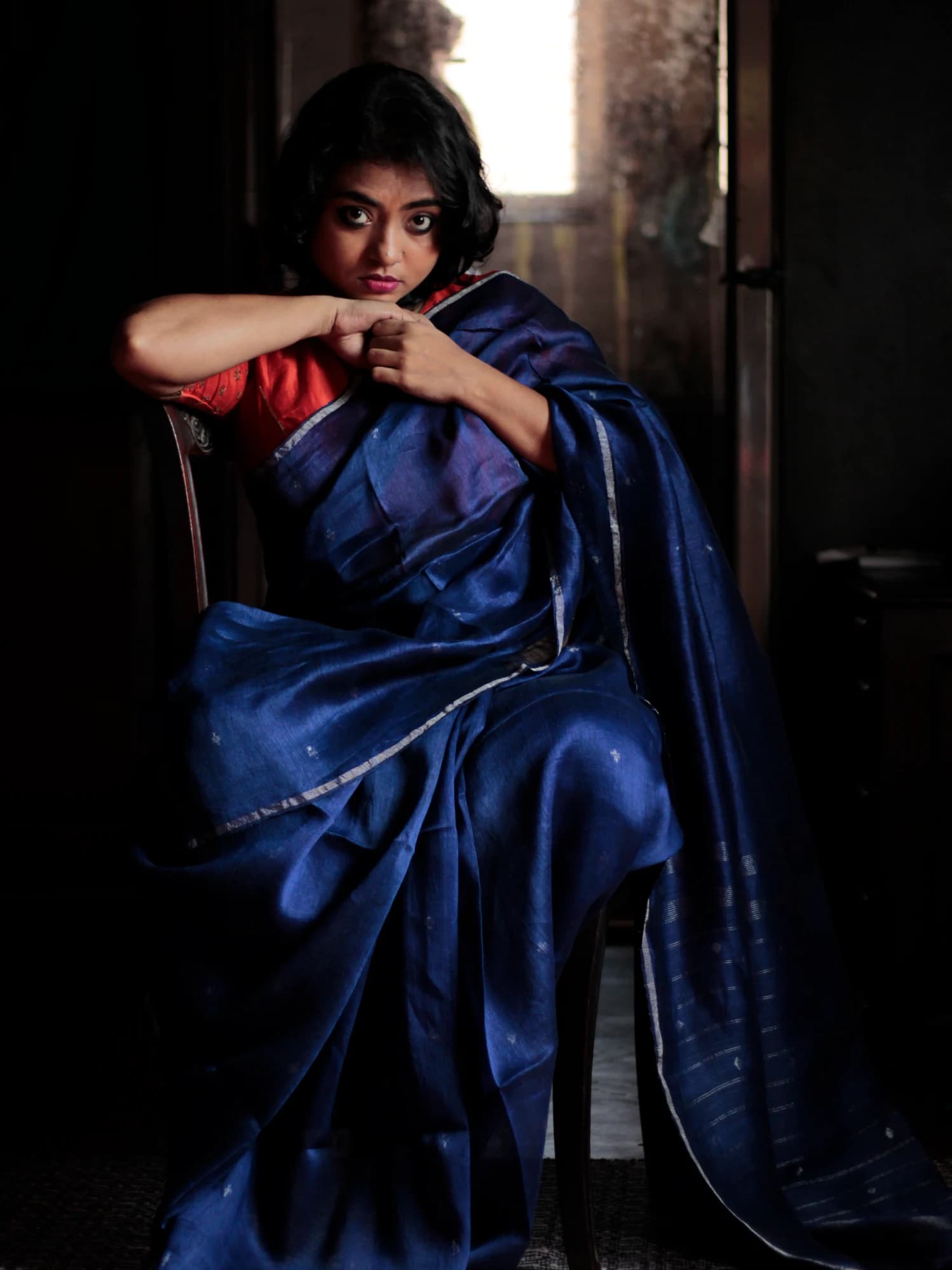 Kalamkari Hand-Painted Pure Silk Dupatta